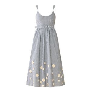 EDDY Katherine Dress in navy gingham